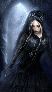 Gif animé gothique femme éclair